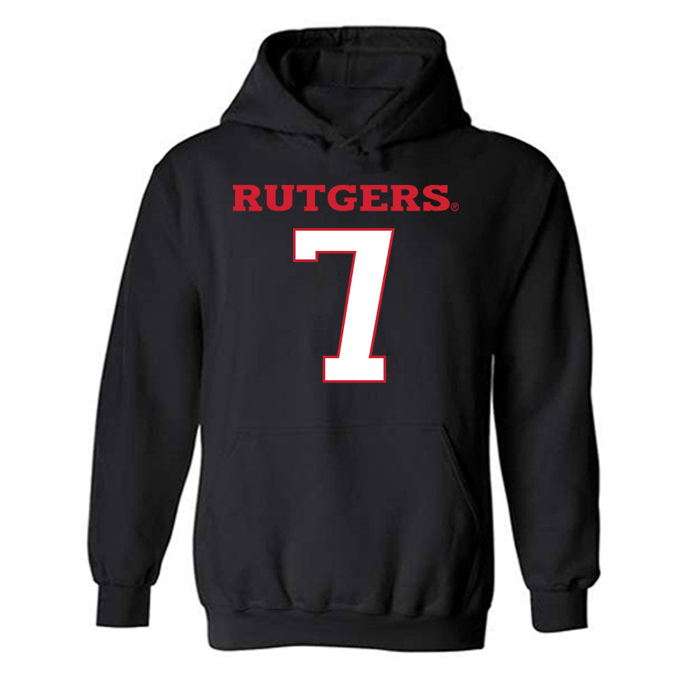 Rutgers - NCAA Football : Dylan Braithwaite - Replica Shersey Hooded Sweatshirt-0