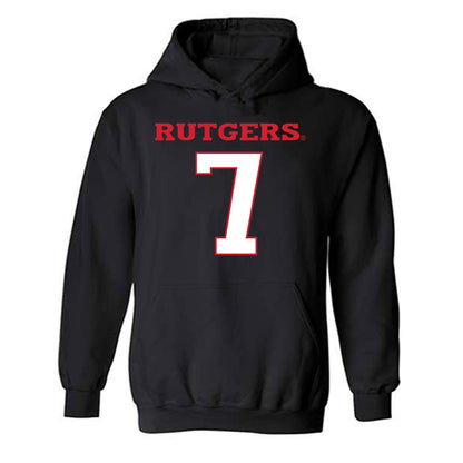 Rutgers - NCAA Football : Dylan Braithwaite - Replica Shersey Hooded Sweatshirt-0