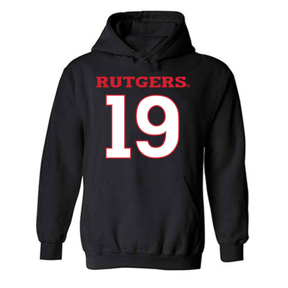 Rutgers - NCAA Men's Lacrosse : Ben McKelvy - Replica Shersey Hooded Sweatshirt-0