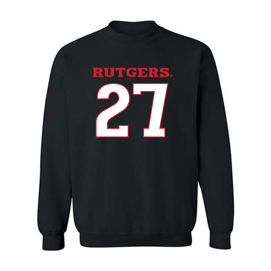 Rutgers - NCAA Men's Basketball : Denis Badalau - Replica Shersey Crewneck Sweatshirt-0