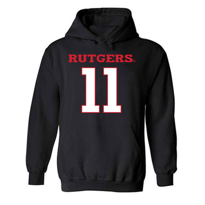 Rutgers - NCAA Football : Logan Blake - Replica Shersey Hooded Sweatshirt-0