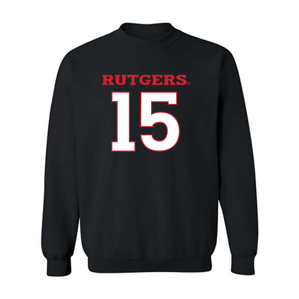 Rutgers - NCAA Softball : Kelsie Riggan - Replica Shersey Crewneck Sweatshirt-0
