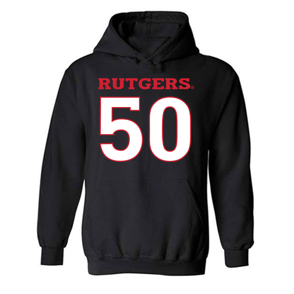 Rutgers - NCAA Softball : Dezaria Johnson - Replica Shersey Hooded Sweatshirt-0