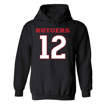 Rutgers - NCAA Men's Soccer : Jackson Temple - Replica Shersey Hooded Sweatshirt-0