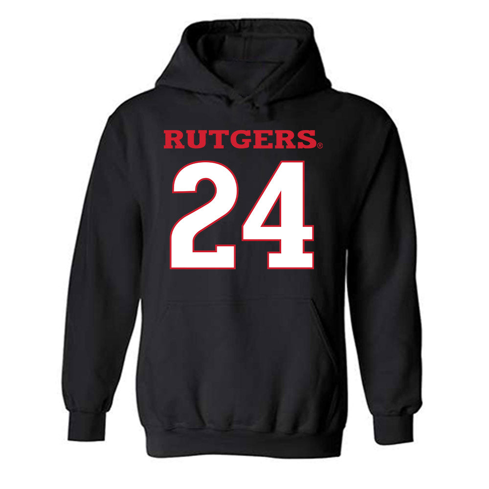 Rutgers - NCAA Football : Kevin Levy - Replica Shersey Hooded Sweatshirt-0