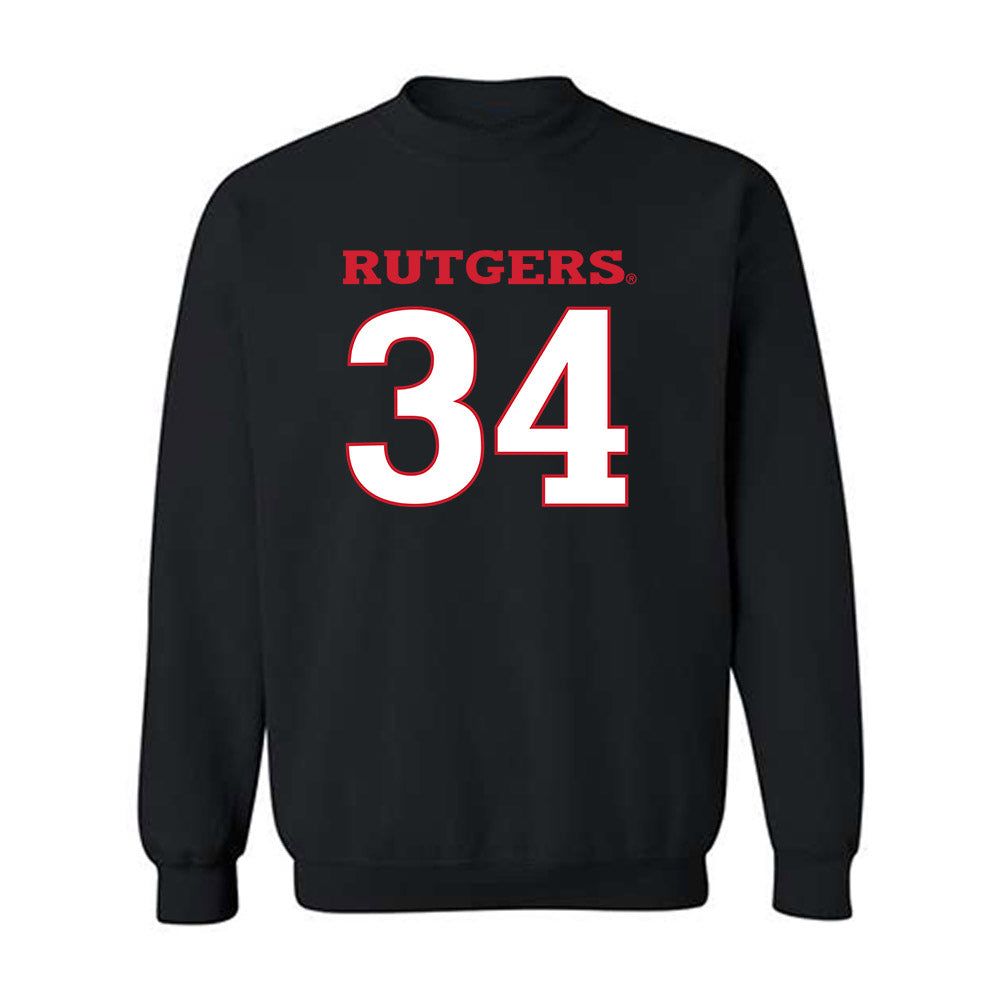 Rutgers - NCAA Baseball : Jack Sweeney - Replica Shersey Crewneck Sweatshirt-0