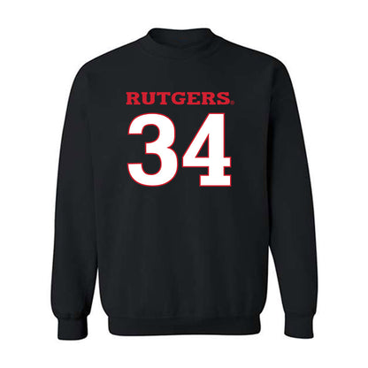 Rutgers - NCAA Baseball : Jack Sweeney - Replica Shersey Crewneck Sweatshirt-0