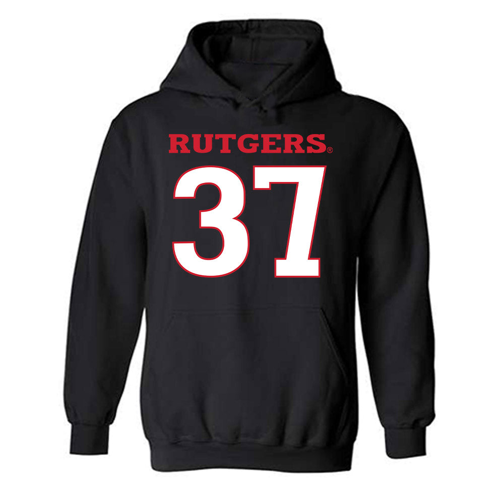 Rutgers - NCAA Baseball : Joe Mazza - Replica Shersey Hooded Sweatshirt-0