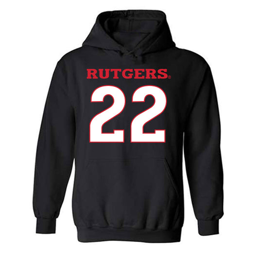 Rutgers - NCAA Men's Basketball : Dorian Jones - Replica Shersey Hooded Sweatshirt-0