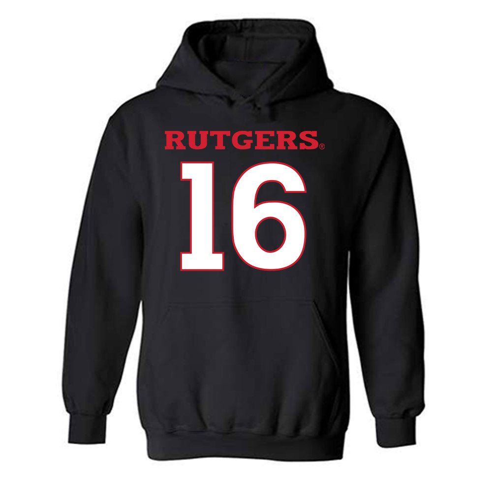 Rutgers - NCAA Football : Jesse Ofurie - Replica Shersey Hooded Sweatshirt-0