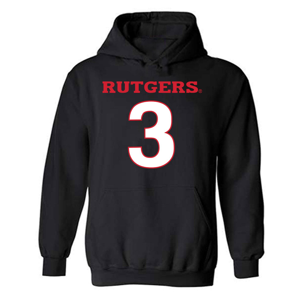 Rutgers - NCAA Football : Bo Mascoe - Replica Shersey Hooded Sweatshirt-0