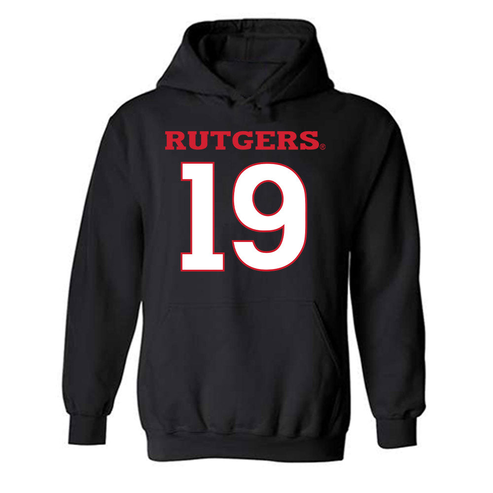 Rutgers - NCAA Football : Davoun Fuse - Replica Shersey Hooded Sweatshirt-0