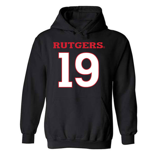 Rutgers - NCAA Football : Davoun Fuse - Replica Shersey Hooded Sweatshirt-0
