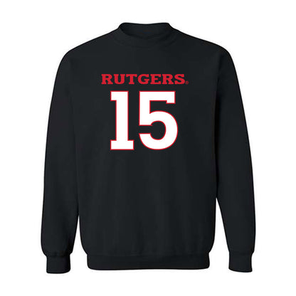 Rutgers - NCAA Men's Basketball : Gevonte Ware - Replica Shersey Crewneck Sweatshirt-0