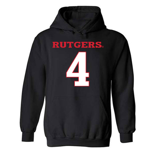 Rutgers - NCAA Women's Basketball : Antonia Bates - Replica Shersey Hooded Sweatshirt-0