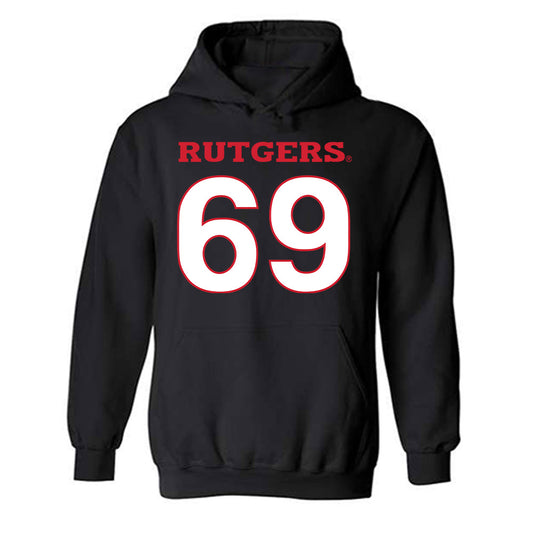 Rutgers - NCAA Football : Kwabena Asamoah - Replica Shersey Hooded Sweatshirt-0