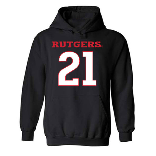 Rutgers - NCAA Football : Al-shadee Salaam - Replica Shersey Hooded Sweatshirt-0