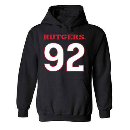 Rutgers - NCAA Men's Lacrosse : Cardin Stoller - Replica Shersey Hooded Sweatshirt-0