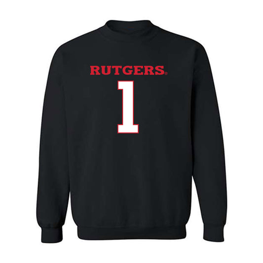 Rutgers - NCAA Men's Basketball : JaMichael Davis - Replica Shersey Crewneck Sweatshirt-0
