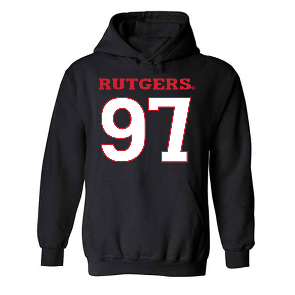 Rutgers - NCAA Football : Riley McCann - Replica Shersey Hooded Sweatshirt-0