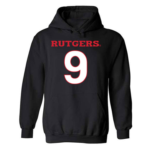 Rutgers - NCAA Baseball : Joey Erace - Replica Shersey Hooded Sweatshirt-0
