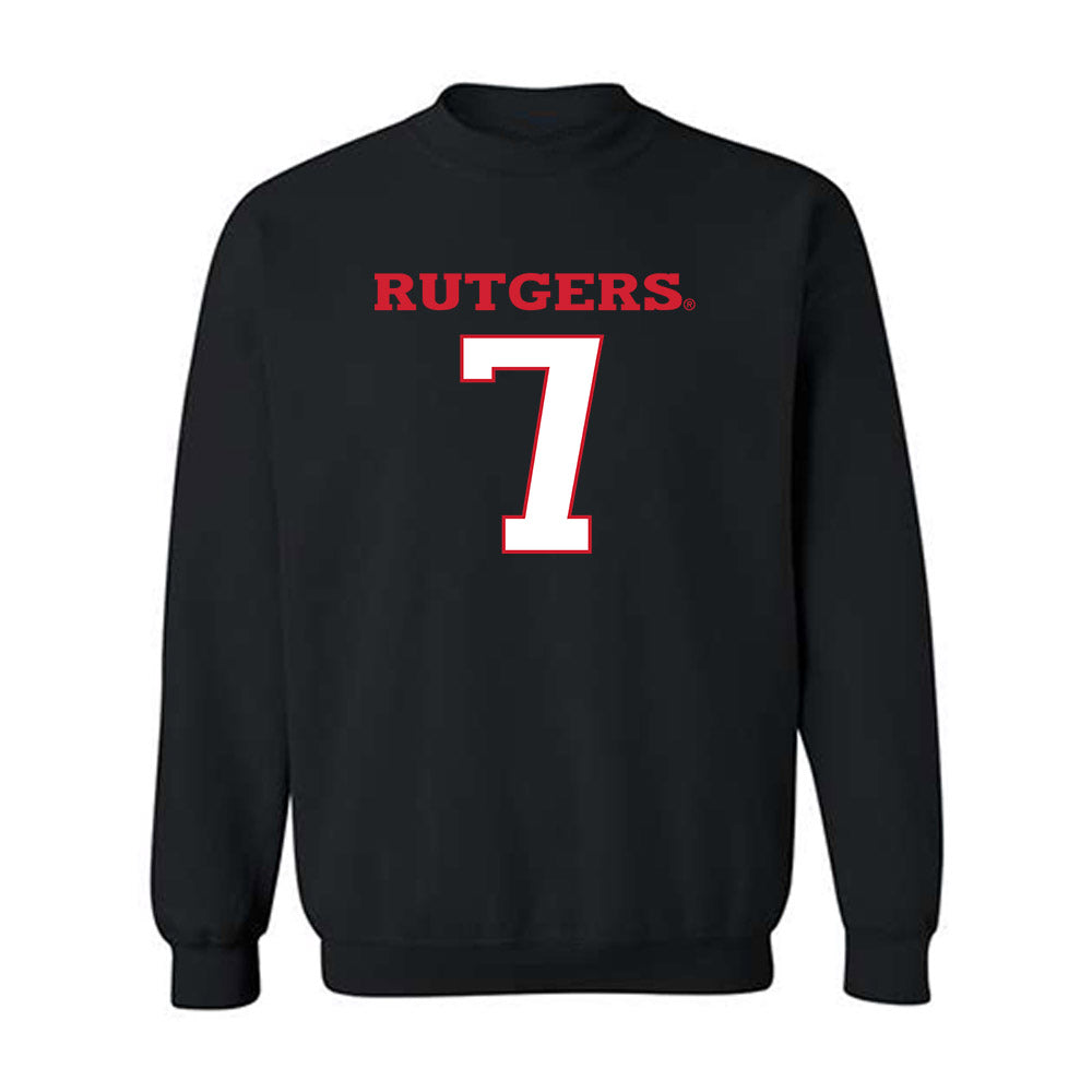Rutgers - NCAA Men's Track & Field : Sincere Robinson - Replica Shersey Crewneck Sweatshirt-0