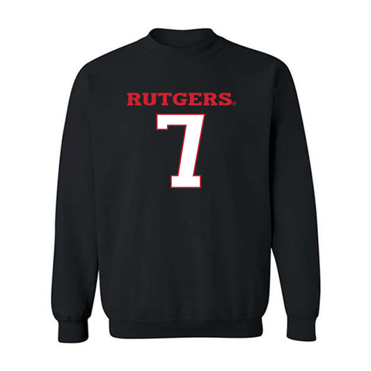 Rutgers - NCAA Men's Track & Field : Sincere Robinson - Replica Shersey Crewneck Sweatshirt-0