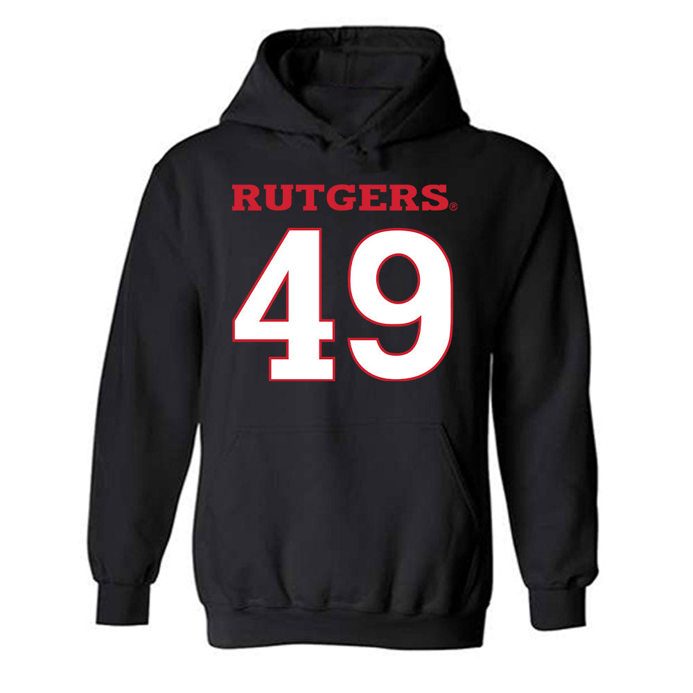 Rutgers - NCAA Football : Evan Ward - Replica Shersey Hooded Sweatshirt-0