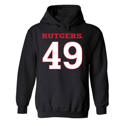 Rutgers - NCAA Football : Evan Ward - Replica Shersey Hooded Sweatshirt-0
