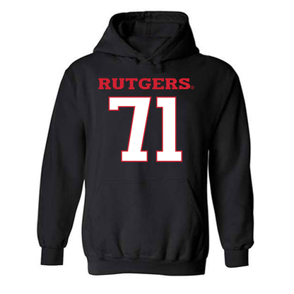 Rutgers - NCAA Football : John Stone - Replica Shersey Hooded Sweatshirt-0