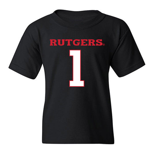Rutgers - NCAA Men's Basketball : JaMichael Davis - Replica Shersey Youth T-Shirt-0