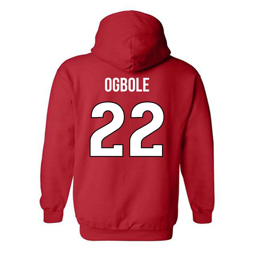 Rutgers - NCAA Men's Basketball : Emmanuel Ogbole - Replica Shersey Hooded Sweatshirt-1