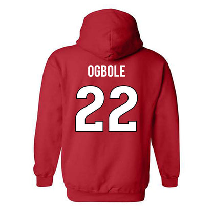 Rutgers - NCAA Men's Basketball : Emmanuel Ogbole - Replica Shersey Hooded Sweatshirt-1
