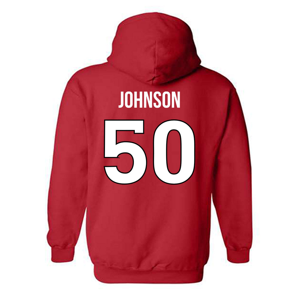 Rutgers - NCAA Softball : Dezaria Johnson - Replica Shersey Hooded Sweatshirt-1