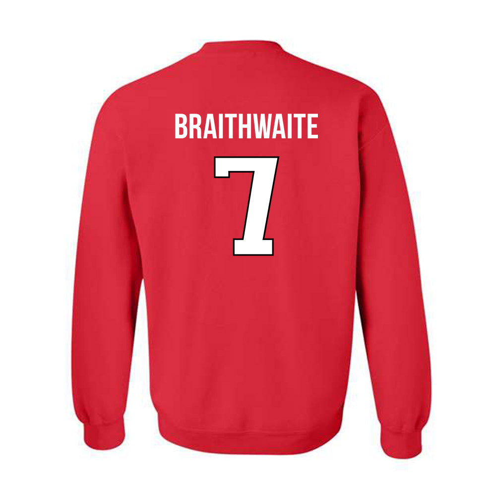 Rutgers - NCAA Football : Dylan Braithwaite - Replica Shersey Crewneck Sweatshirt-1