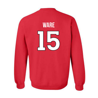Rutgers - NCAA Men's Basketball : Gevonte Ware - Replica Shersey Crewneck Sweatshirt-1
