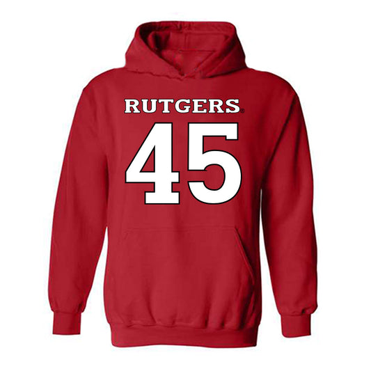 Rutgers - NCAA Football : Shawn Purcell - Replica Shersey Hooded Sweatshirt-0