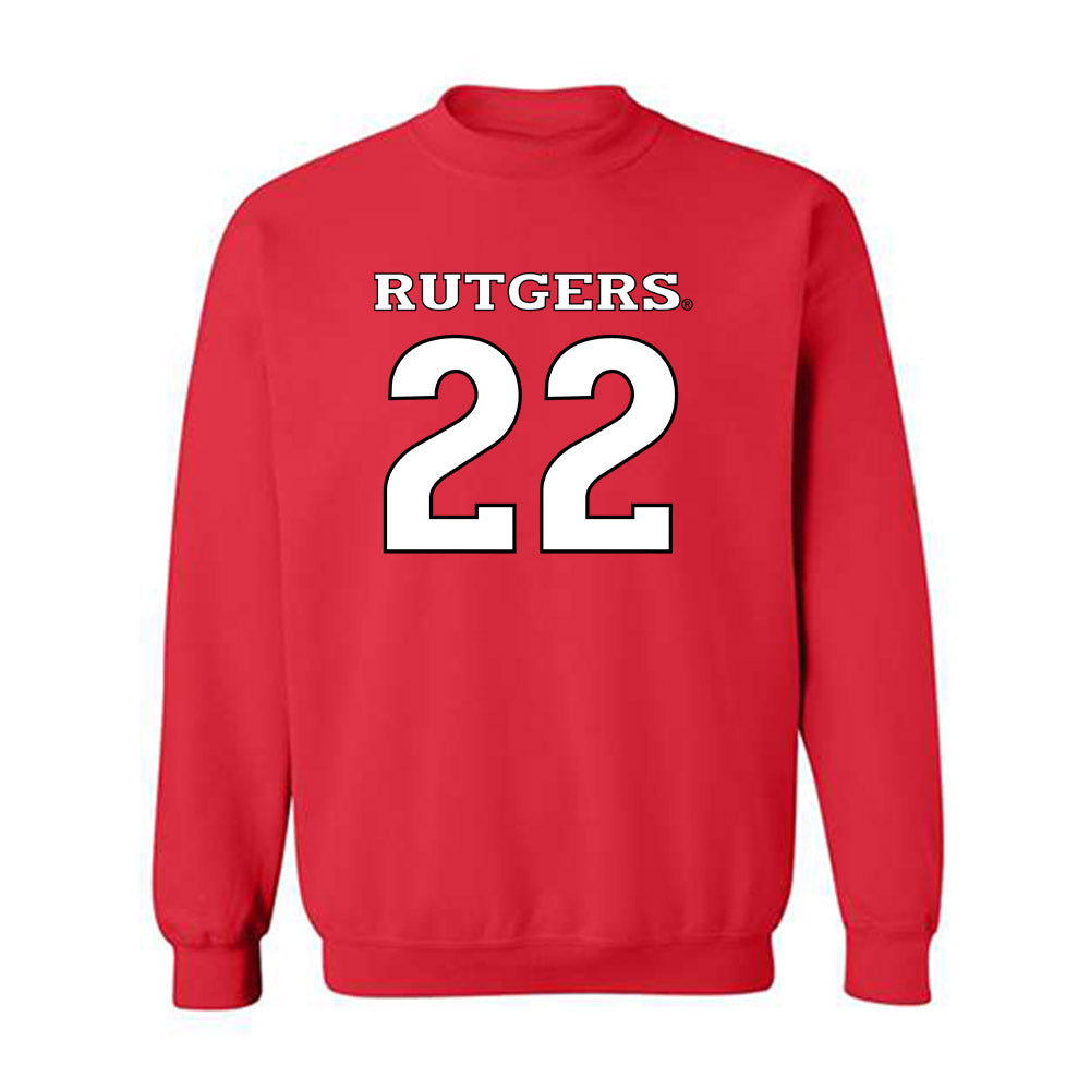 Rutgers - NCAA Men's Basketball : Emannuel Ogbole - Replica Shersey Crewneck Sweatshirt-0