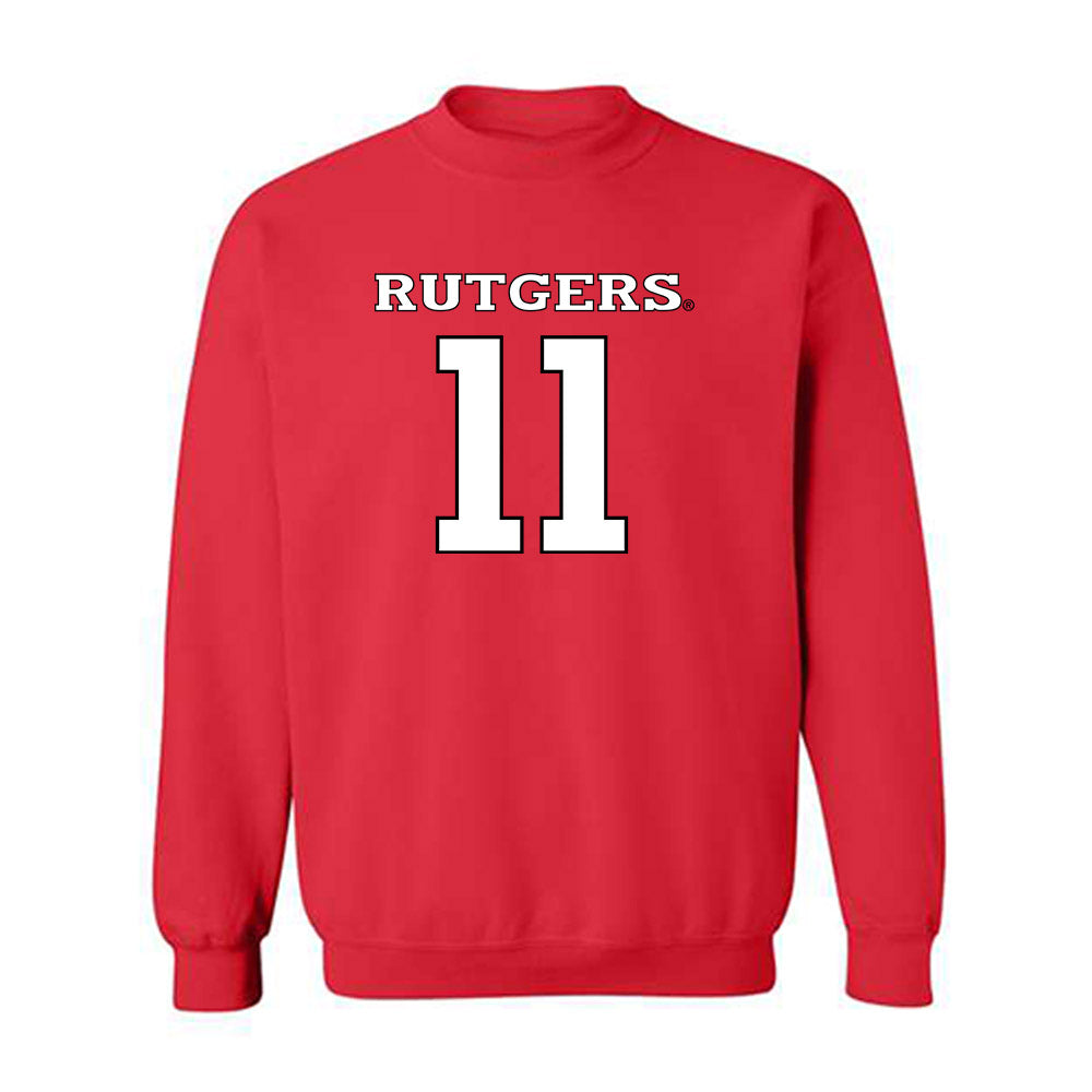 Rutgers - NCAA Football : Logan Blake - Replica Shersey Crewneck Sweatshirt-0