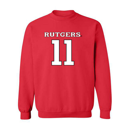 Rutgers - NCAA Football : Logan Blake - Replica Shersey Crewneck Sweatshirt-0