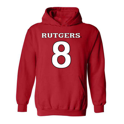 Rutgers - NCAA Men's Lacrosse : Brady Kurdyla - Replica Shersey Hooded Sweatshirt-0