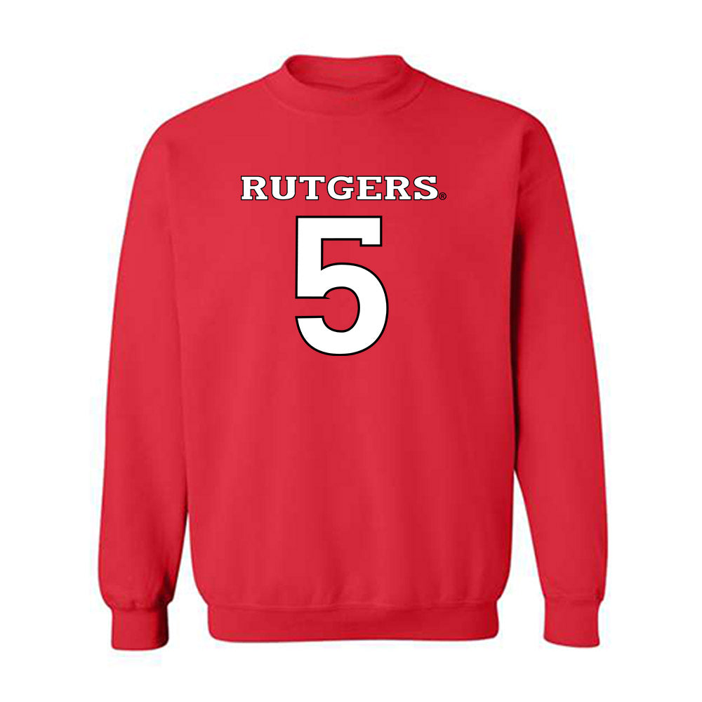 Rutgers - NCAA Football : Kaj Sanders - Replica Shersey Crewneck Sweatshirt-0