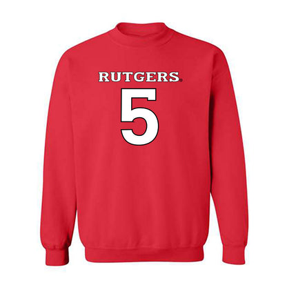 Rutgers - NCAA Football : Kaj Sanders - Replica Shersey Crewneck Sweatshirt-0