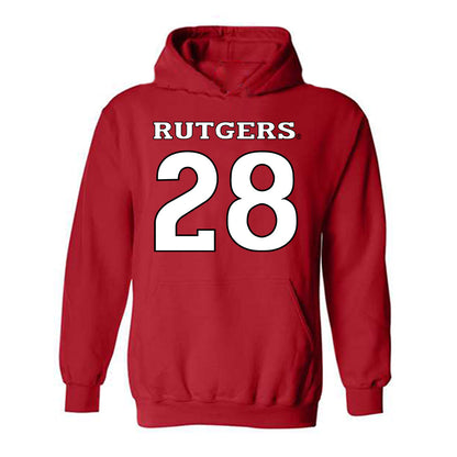 Rutgers - NCAA Football : Dariel Djabome - Replica Shersey Hooded Sweatshirt-0