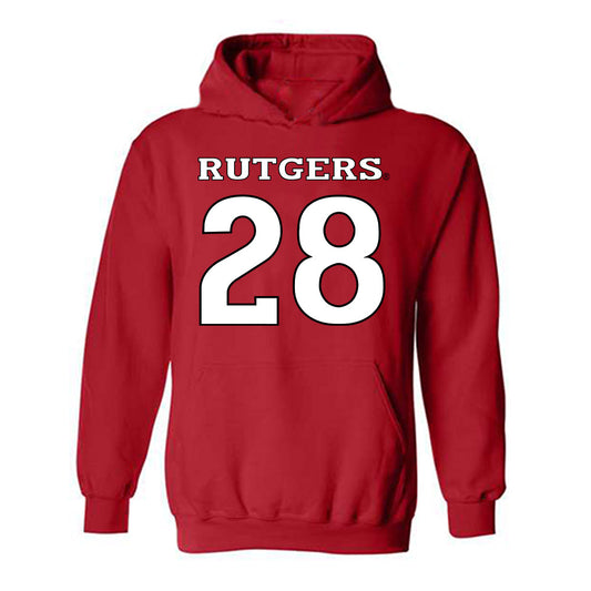 Rutgers - NCAA Football : Dariel Djabome - Replica Shersey Hooded Sweatshirt-0