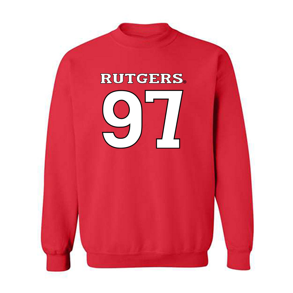 Rutgers - NCAA Football : Riley McCann - Replica Shersey Crewneck Sweatshirt-0