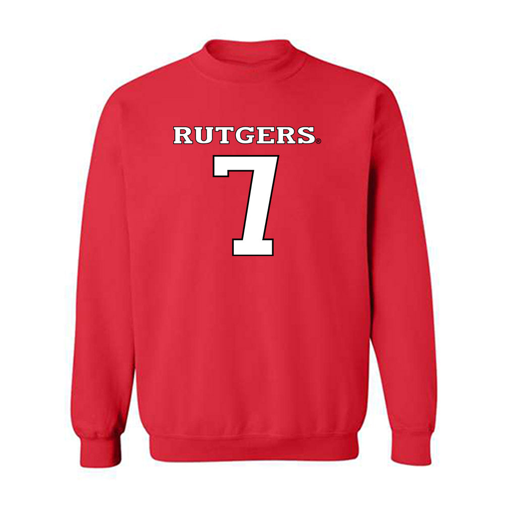 Rutgers - NCAA Football : Dylan Braithwaite - Replica Shersey Crewneck Sweatshirt-0