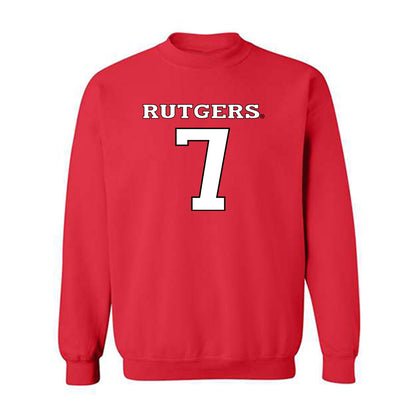 Rutgers - NCAA Football : Dylan Braithwaite - Replica Shersey Crewneck Sweatshirt-0
