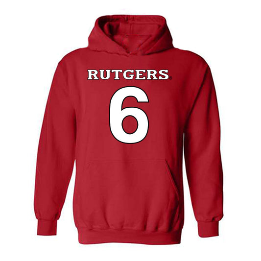 Rutgers - NCAA Baseball : Pablo Santos - Replica Shersey Hooded Sweatshirt-0