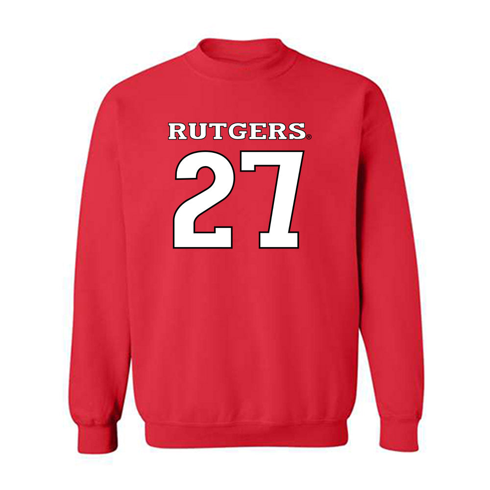 Rutgers - NCAA Men's Basketball : Denis Badalau - Replica Shersey Crewneck Sweatshirt-0